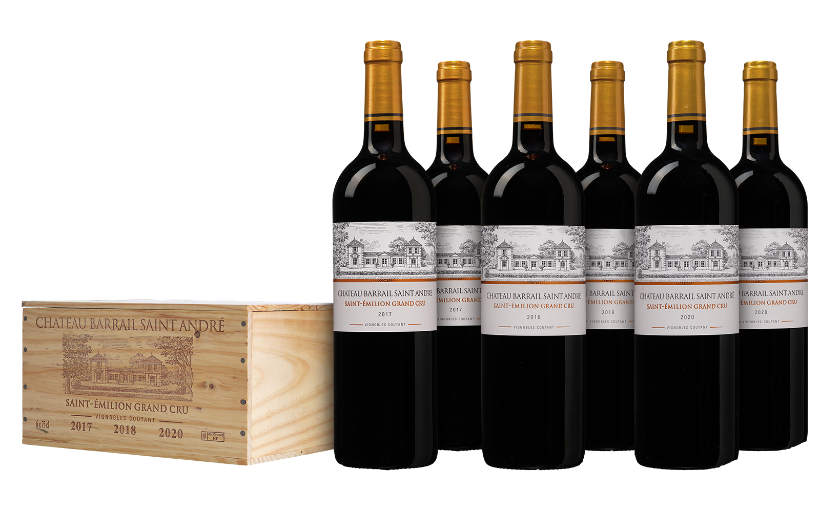 Chateau Barrail Saint-André Saint-Émilion Grand Cru Collectie op kist