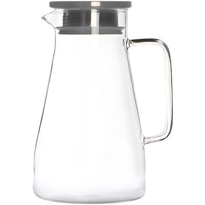 House of Husk Schenkkan - Glazen Waterkan - Waterkaraf voor Fruitwater - Multifunctionele Decanteer Karaf - Kan met Deksel - 1.8L