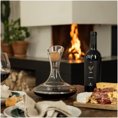 Luxwine® - Decanteer karaf - Wijnkaraf - 1.45L -Incl. 1000 Schoonmaakparels - Incl. kurkafsluiting - Decanter