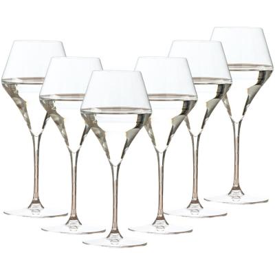 OTIX Wijnglazen - Witte Wijnglazen - Wit Wijnglas - 270ML - Set van 6 - Transparant - Kristal - TOPAZ