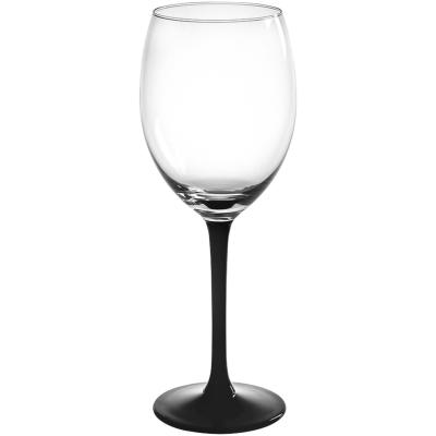 Royal leerdam altom design 6 exclusieve rode wijnglazen met zwarte onyx voet - 330ml - Wijnglas - Premium glazen