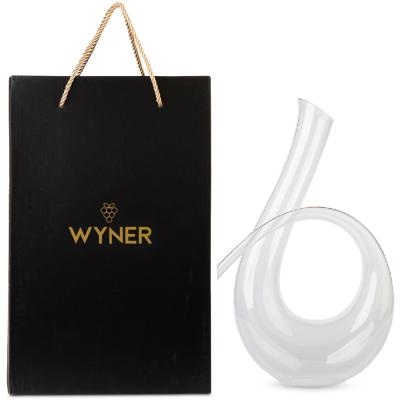 WYNER Barolo - Luxe Wijn Decanteerder incl. Gratis Cleaning Pearls - in Luxe GiftBox - Wijn Karaf - Wine Decanter - Wijnbeluchter - Karaf voor Wijn - Wijn Accessoires - Wijn Set