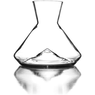 sempli Monti Collection Monti-Mini Decanter BB in doos Mini Wijnkaraf - Elegante handgeblazen karaf met ingebouwde glazen beluchter, kleine wijnkaraf, loodvrij kristal, ultrahelder, wijncadeaus en wijnaccessoires - 750 ml 25oz B165xB165xH152mm 567g
