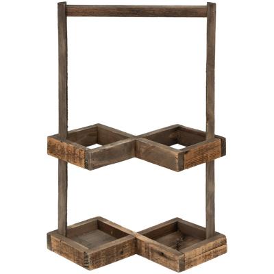 Clayre & Eef Wijnrek 27x14x42 cm Bruin Hout