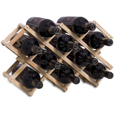 DnA® Wijnrek Muur - Wijnrek - Wijnrek Hout - Lichtbruin - 45cm x 13cm x 31cm