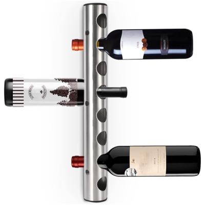 DnA® Wijnrek Muur - Wijnrek - Wijnrek Hout - Zilver - 5cm x 42cm x 30cm