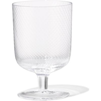 HEMA HEMA Wijnglas 250ml Bergen Glas Twist Reliëf (transparant)