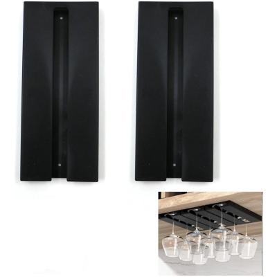 Hangende wijnglashouder - Wijnglazenrek - Voor Keuken Bar Restaurant - Wijnglazenhouder - 2stuks - zwart wijnglazen houder -Wijnrek - wijnglashouder - voor bar, keuken, wijnkast, wijnglas - Ophangrek Wijnglazen