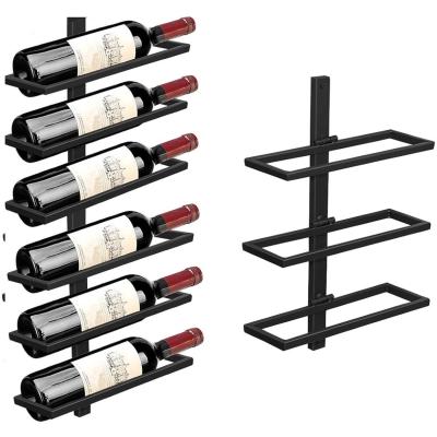 SMH LINE® Wijnrek - Wijnrek muur - Wijnrek metaal - Wijnrek wand - 6 flessen