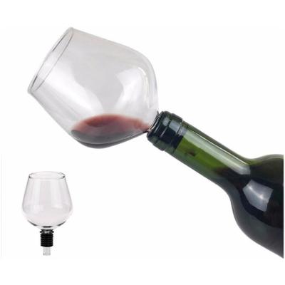 Tonova Wijnfles glas - Flessenstop - Wijnglas - Rode Wijn - Witte Wijn - Vrijgezellenfeest Cadeau - Sinterklaas - Kerst