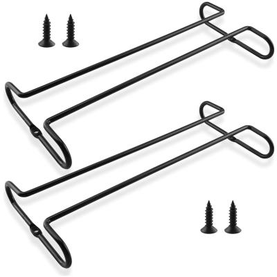 Wijnglazenhouder - 2 Stuks - Wijnglazen Rek - Wijnglazen Organizer - Ijzer - Glazenrek - Ophangrek - 26*11.2*3.2cm - Zwart