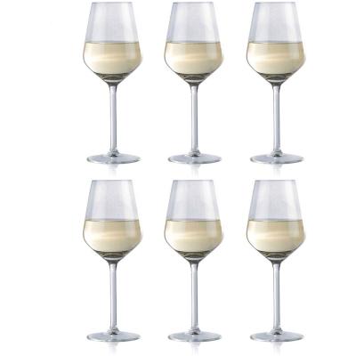 alpina Wijnglazen Witte Wijn - 6 Stuks Witte Wijnglazen - Wijnglas 37cl - Wijnglazen Set - Glazenset voor Diner - Wijn Glazen - Helder Glas