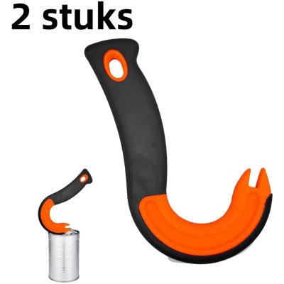 2-delige haakblikopener - Coca-Cola blikken trekring flesopener gereedschap - grijs oranje