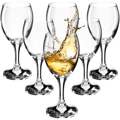 KADAX Wijnglazen, vaatwasmachinebestendige wijnkelk, hoogwaardige en elegante glazen voor rode en witte wijn, wijnglas met lange stijl, kelkglazen voor het serveren (6 x 200 ml, voor witte wijn)