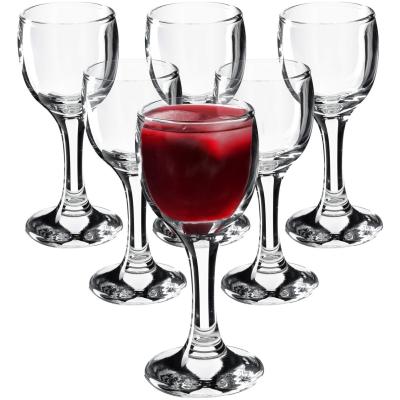 KADAX Wijnglazen, vaatwasmachinebestendige wijnkelk, hoogwaardige en elegante glazenset voor rode en witte wijn, kelkglazen voor het serveren van wijn en champagne (6 x 55 ml, voor likeur)
