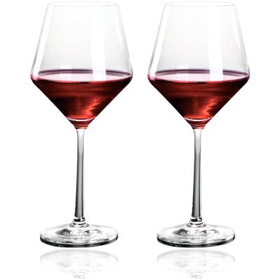 Mémoire® Amore - Handgeblazen Luxe Kristallen Wijnglazen Set van 2 - Premium Wijn glazen voor Rode & Witte Wijn - Kristalhelder, Duurzaam & Vaatwasserbestendig - Stijlvol Design met Fijne Rand - Perfect Cadeau voor Wijnliefhebbers