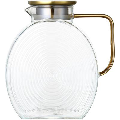 Schenkkan - Glazen Waterkan - Past perfect in koelkastdeur - Multifunctionele Decanteer Karaf - Kan met Deksel - 2500ml