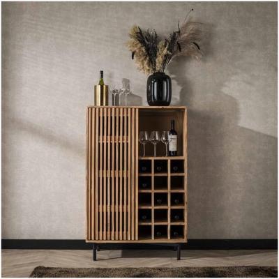 Wijnkast Monja acaciahout 80 cm 1 deurs