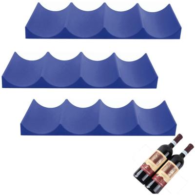 Wijnrek - Wijnrek Stapelbaar - Wijnrekken Stapelbaar - 3 Stuks Bierblikhouder Anti Slip Europese Stijl Bierfles Stapelaar - Plastic Wijnflesrek voor Home Countertops Table Top Fridge Organizer