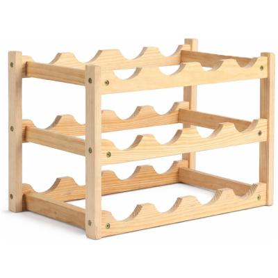 Ceruzo Wijnrek Hout - Wijnrek voor 12 Flessen - 45 x 22 x 28 cm