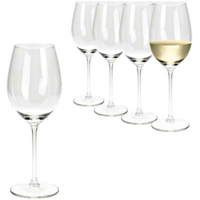 Excellent Houseware Wijnglazen set - 8x stuks - glas - transparant - 410 ml - Rode wijn/witte wijn