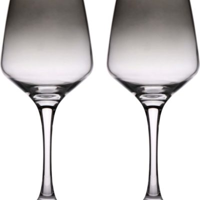 alpina Wijnglazen Set 4 Stuks - Smoked Wijnglas - 360ml per Glas - Geschikt voor Rode en Witte Wijn