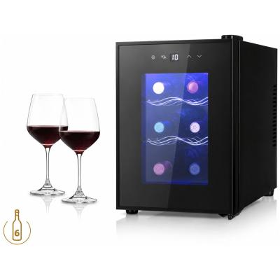 Jurrys Wijnkoelkast 17L - Koelkast - Designkoeler - Champagnekoeler - Koelmachine - Compact - Led display - Zwart - 51.5x26.5x39cm
