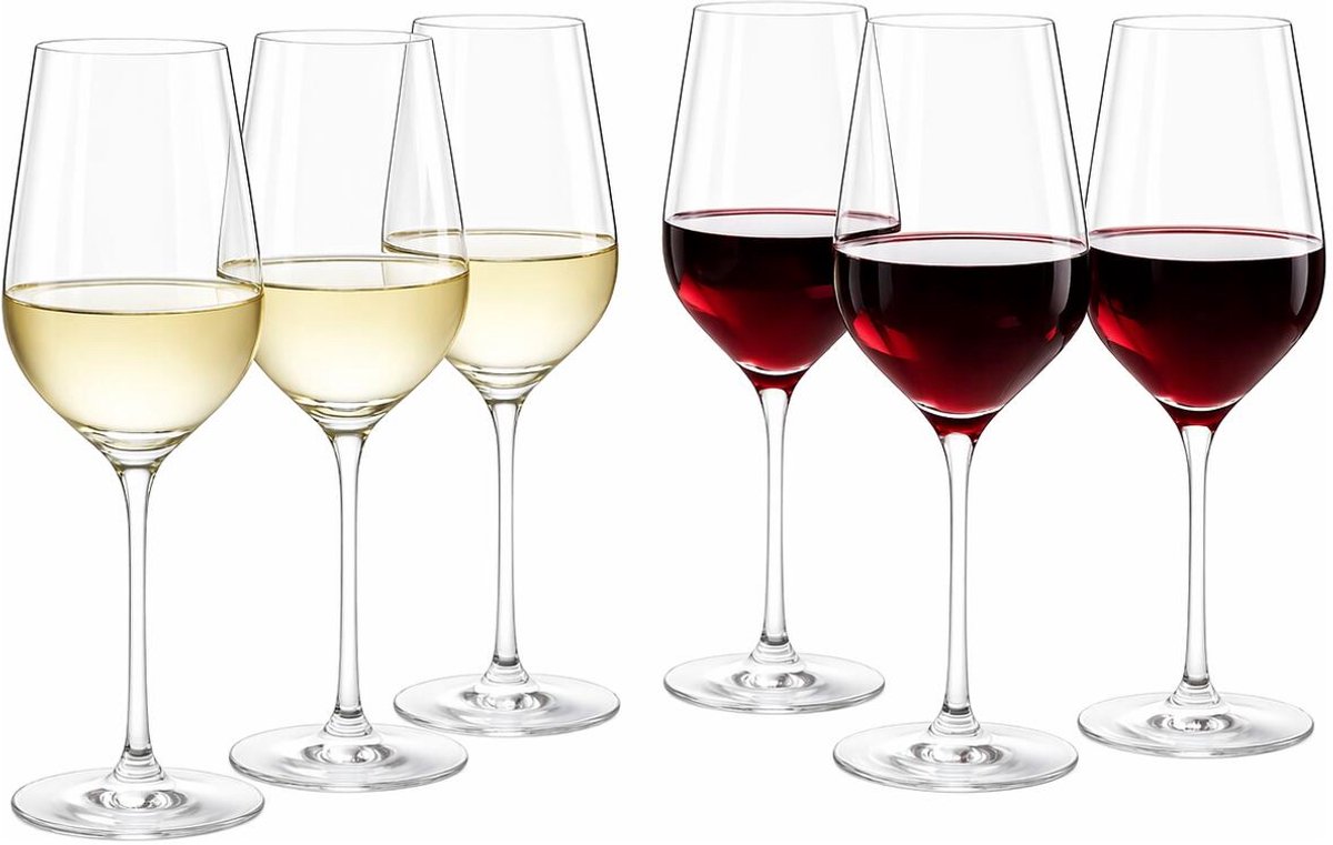 Secret de gourmet Wijnglas Paris - 12x stuks - 520 ml - glas - kristalachtig