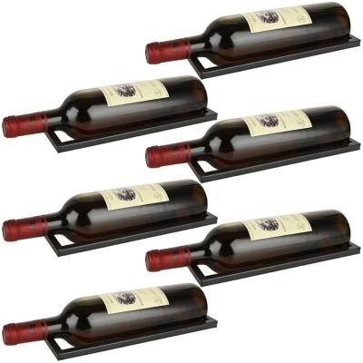 VLSelect® Wijnrek Muur - Wijnfleshouder - Wand Montage - 6 Stuks