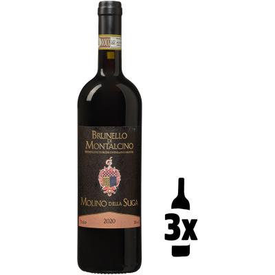 3 flessen Molino della Suga Brunello di Montalcino Probeerpakket