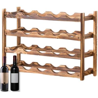 Bovista Wijnrek Muur - Hangend - Wand - Wandmontage - Metaal - Flessenhouder - 20 Flessen - Wijnglazenhouder - Wijnglazenrek - Zwart