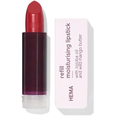 HEMA HEMA Navulling Moisturising Lipstick 58 Moody Merlot - Satin (donkerrood)