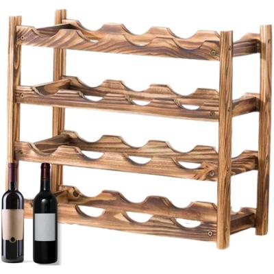 Xerolax Wijnrek Muur - Hangend - Wand - Wandmontage - Metaal - Flessenhouder - 16 Flessen - Wijnglazenhouder - Wijnglazenrek - Zwart