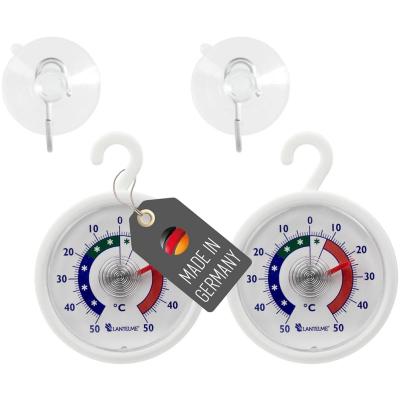 2x Analoge Koelkast- en Vrieskastthermometer met Zuignap en Plakstrip | -50°C tot 50°C
