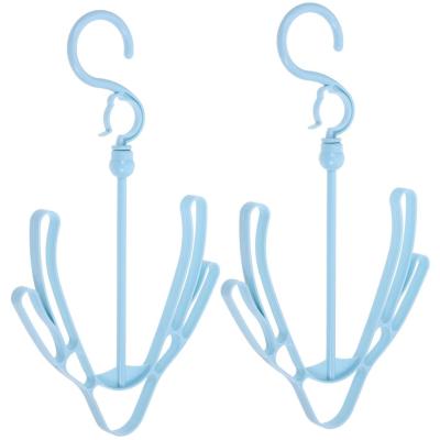 4-pack plastic schoenendroogrek, kledinghanger opbergrek, lichtgewicht en handig schoenenrek voor thuis, kan laarzen, sneakers, slippers, enz. plaatsen. Hemelsblauw