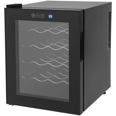 Elektrische wijnkoeler - Wijnkoelkast koelkast - Dranken koelen - Dubbel getemperd glas - 20 flessen - Zwart