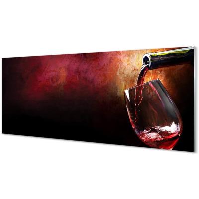 Gehard Glas Schilderij - Wanddecoratie Keuken - Keuken Inrichten - Levendige Kleuren - 125x50cm - Rood
