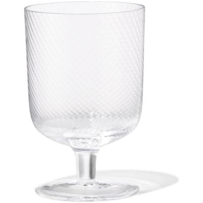 HEMA HEMA Wijnglas 250ml Bergen Glas Twist Reliëf (transparant)