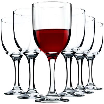 KADAX Wijnglazen, vaatwasmachinebestendige wijnkelk, hoogwaardige en elegante glazen voor rode en witte wijn, wijnglas met lange stijl, kelkglazen voor het serveren (6 x 290 ml, voor wijn)