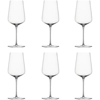 SnelShoppen - Set van 6 Universele Wijnglazen, Handgeblazen Kristal, Levenslang Garantie, Vaatwasmachinebestendig, 23,5 cm, Perfect voor Feestjes en D