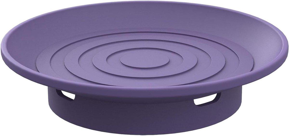 Wijnglas Topper - Borrelplankje - Borrelen Buiten - Voorkomt Morsen - 12 cm Breed - Lila