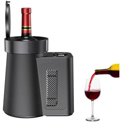 Wijnkoelkast Fles - Drankkoeler - Dranken Koelen - Digitale Temperatuur - 750 ml Fles - Zwart